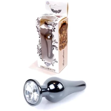 Анальна пробка із кристалом BOSS of TOYS Boss Series - Jewellery Dark Silver BUTT PLUG Clear, BS6400057: Для кого унісекс