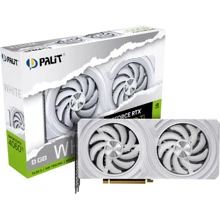 Відеокарта Palit GeForce RTX 4060 Ti White 8GB (NE6406T019P1-1048L): Обсяг пам'яті, Гб 8
