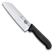 Кухонный нож Victorinox Fibrox Santoku 17см с черн. ручкой (52523.17): Лезвие нержавеющая сталь