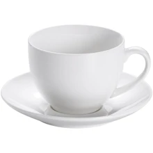 Чашка з блюдцем Maxwell & Williams White Basics Round порцелянова 245 мл (P0050): Тип Чашка c блюдцем
