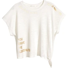 Футболка H & M 5071126 170 см молочна: Тип футболки