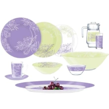 Столовий сервіз Luminarc AMB Fleur Blush Purple&Green 46 пр. (V0185): Кількість персон 6