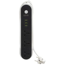 Сетевой фильтр LDNIO SC3301 (3x220V+3USB/3.1A/1.6m) Black/White: Количество розеток, шт 3