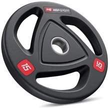Блин для штанги и гантели Hop-Sport диск олимпийский 15кг (5902308229563): Тип Литые (цельные)