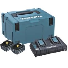 Набір акумуляторів + зарядний пристрій Makita 198077-8, LX L1860 x 2шт (18В, 6Ач) + DC18RD, кейс Makpac3: Тип Комплект (зарядное устройство + аккумулятор)