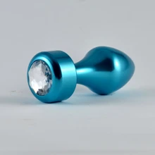 Анальная пробка с кристаллом LoveToy Anal Plug Aluminium Blue: Для кого Унисекс