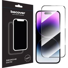 Защитное стекло для iPhone BeCover Tempered Glass Black for iPhone 15 Pro (710593): Тип защиты экрана на экран