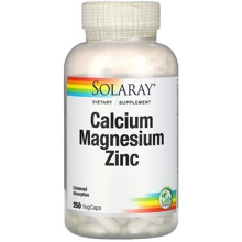 Solaray Calcium Magnesium Zinc, 250 Veg Capsules (SOR04561): Тип Магний + Кальций