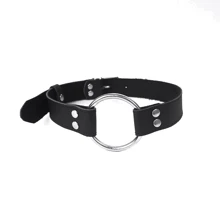 Кляп Art of Sex - Gag Ring Metal Металлическое кольцо из натуральной кожи, черный: Производитель Art of Sex