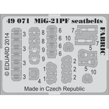 Фототравление Eduard 1/48 Истребитель МиГ-21ПФ, ремни безопасности (Eduard) (EDU-49071): Производитель Eduard