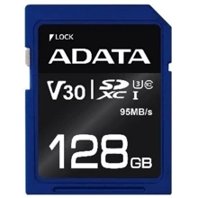 Карта памяти ADATA 128GB SDXC Сlass 10 UHS-I U3 V30 (ASDX128GUI3V30S-R): Тип карты SDXC