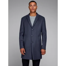Пальто Jack & Jones 53878623 48 синее демисезон: Вид Пальто