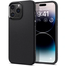 Чехол для iPhone Spigen Liquid Air Matte Black (ACS04813) for iPhone 14 Pro Max: Цвет черный