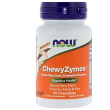 NOW Foods ChewyZymes Пищеварительные ферменты 90 жевательных таблеток: Тип Пищеварительные ферменты