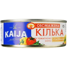 Кілька обсмажена в томатному соусі з паприкою Kaija 240 г (4751007736107): Вага нетто 240 г