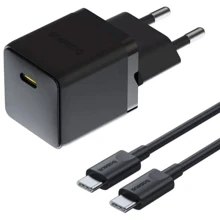 Зарядное устройство Baseus USB-C Wall Charger Palm 1C 20W with USB-C Cable Black (P10111602113-01): Особенности Быстрая зарядка, Power Delivery (PD), USB-C