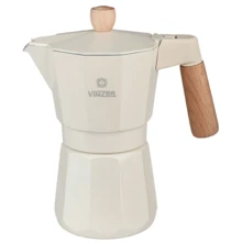 Кофеварка гейзерная VINZER Latte Crema 6 чашек (89381): Цвет бежевый