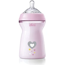Пляшечка пластикова Chicco Natural Feeling NEW, 330 мл, 6м+ (81335.10): Матеріал пластик