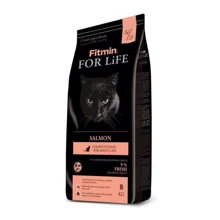 Комплексный корм для взрослых кошек Fitmin cat For Life Salmon от 12 месяцев с лососем 8 кг (ф4811): Тип Сухой корм