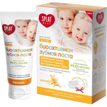 SPLAT Baby 0-3 40 ml Зубная паста детская Ваниль + Зубная щеточка: Назначение Очищение, Для молочных зубов
