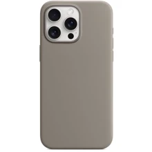 Чехол для iPhone Monblan Silicone Case MagSafe Clay for iPhone 15 Pro Max: Цвет серый