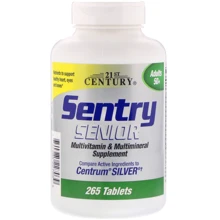 21st Century Sentry Senior, Multivitamin & Mineral Supplement, Adults 50+, 265 Tablets: Тип мультивітаміни
