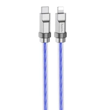 Кабель Hoco Cable USB-C to Lightning U113 Solid 3A 20W 1m Blue: Тип USB-C - Lightning