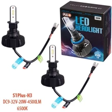 Лампы PULSO S1 PLUS/H3/LED-chips CSP/9-32v2*20w/4500Lm/6500K (S1 PLUS-H3): Головной свет Противотуманная, Дальний свет, Ближний свет