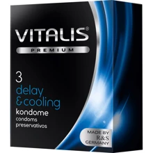 Презервативи Vitalis Premium Delay & Cooling 3 шт (40302): Тип Для продовження статевого акту