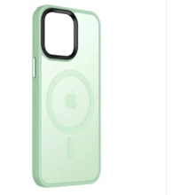 Чохол для iPhone Mobile Case TPU+PC Metal Buttons with MagSafe Colorful Mint для iPhone 14 Pro Max: Колір зеленый