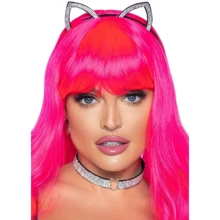 Набор аксессуаров Leg Avenue Cat ear headband and choker Silver: Для кого Для женщин