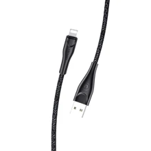 Кабель Usams USB Cable to Lightning Braided Data and Charging 2m Black (US-SJ394): Тип USB-C - Lightning