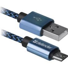 Кабель Defender PRO USB Cable to microUSB 1m Blue (87805): Тип USB Cable - microUSB