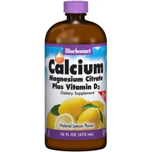 Bluebonnet Nutrition Calcium Magnesium Citrate + Vitamin D3, Natural Lemon Flavor, 16 oz (472 ml) (BLB0688): Тип Магний + Кальций