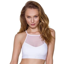 Спортивный топ с прозрачной вставкой Passion PS006 TOP white, size S: Для кого Для женщин