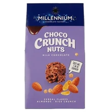 Конфеты Millennium Choco Crunch Cereal flakes-almonds-rice crunch шоколадные 100 г (4820240031178): Вес, г 100