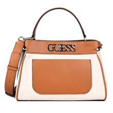 Жіноча сумка тоут Guess Uptown Chic Turnlock Satchel коньячна (HWHG7301050-COG): Стать жіночий