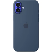 Чехол для iPhone Apple for iPhone 16 Plus Silicone Case with MagSafe Denim (MYYA3) : Цвет синий