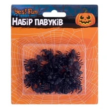 Набор пласт. пауков Yes! Fun Хэллоуин 2.5 см 50 шт черные (973652): undefined undefined