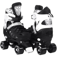 Раздвижные ролики квады Scale Sports. Black (размер 34-38): Цвет черный