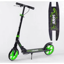 Самокат алюминиевый Best Scooter SHARK зеленый (18104): Количество колес 2
