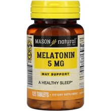 Mason Natural Melatonin 5 mg Мелатонин 120 таблеток: Форма выпуска Таблетки