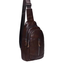 Чоловіча сумка слінг Borsa Leather коричнева (K1318-brown): Стать Мужской