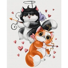 Картина по номерам Brushme ЛяМурчики © Kateryna Branchukova 40х50 см (BS53776): Производитель Brushme
