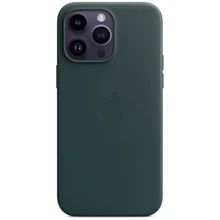 Чехол для iPhone Apple for iPhone 14 Pro Max Leather Case with MagSafe Forest Green (MPPN3) : Цвет зеленый