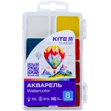 Акварель Kite Classic 8 цветов (K-065): Тип Акварельные
