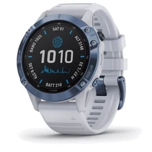 Смарт-часы Garmin Fenix 6 Pro Solar Edition Mineral Blue with Whitestone Band (010-02410-19/18): Дисплей 1.3 Transflective 240х240