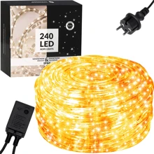 Гирлянда Springos Rope Lights дюралайт уличная 10 м 240 LED теплый белый (CL1200): Тип Линейная