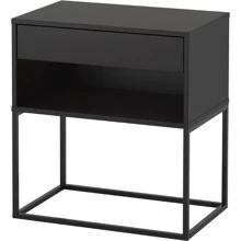 Тумба для ліжка ІКЕА VIKHAMMER 60х39 см чорний (903.889.78): undefined undefined