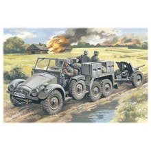 Немецкий трактор Krupp L2H143 Kfz.69 German tractor with PaK-36 gun (ICM72461): Производитель ICM